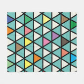 Moderner geometrischer Dreieck-Pop Fleecedecke (Vorderseite (Horizontal))