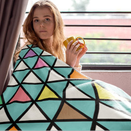 Moderner geometrischer Dreieck-Pop Fleecedecke