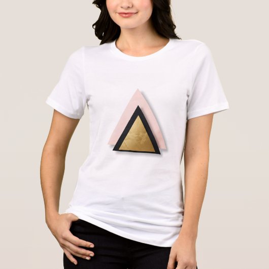 Moderner geometrischer Dreieck-T - Shirt - Minimal (Vorderseite)