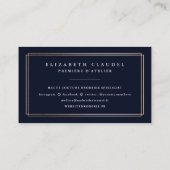 Moderner geometrischer eleganter Bogen des Visitenkarte (Rückseite)