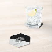 Moderner geometrischer, eleganter Silver Glitzer L Untersetzer (Vor Ort)