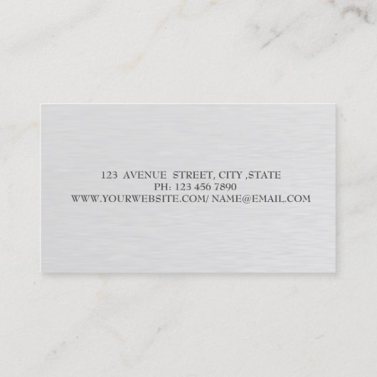 Moderner geometrischer, eleganter Silver Glitzer L Visitenkarte (Rückseite)