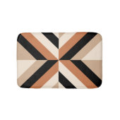 Moderner geometrischer Farbblock braun Badematte (Vorderseite)
