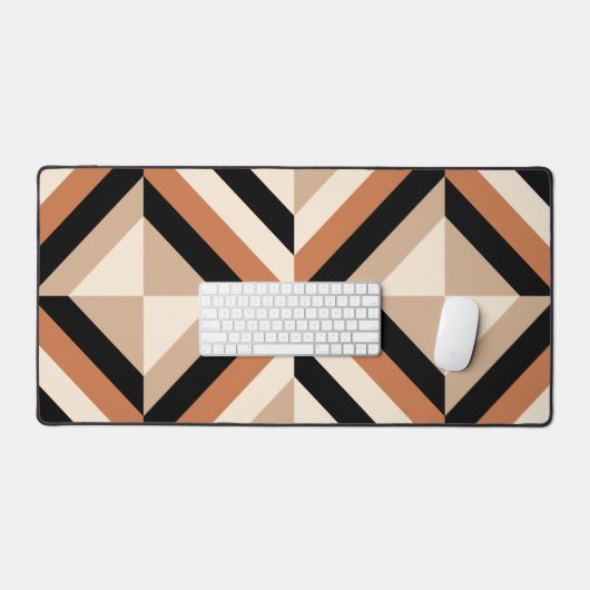 Moderner geometrischer Farbblock braun Schreibtischunterlage (Tastatur & Maus)