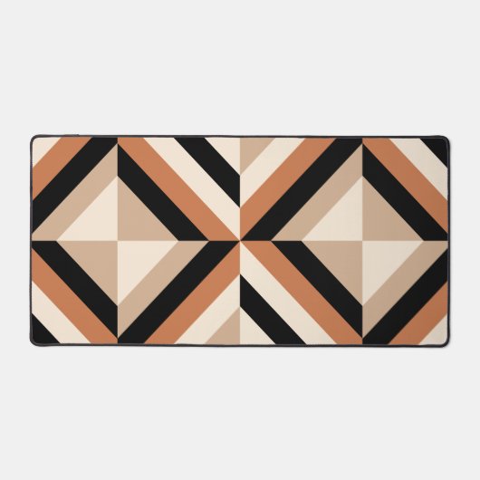 Moderner geometrischer Farbblock braun Schreibtischunterlage (Vorderseite)