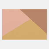 Moderner geometrischer Farbblock Terracotta Mustar Geschenkpapier Set (Vorderseite 3)