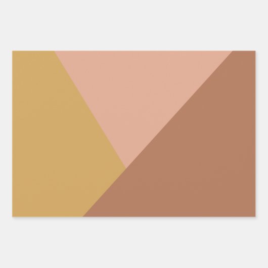 Moderner geometrischer Farbblock Terracotta Mustar Geschenkpapier Set (Vorderseite 2)