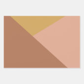 Moderner geometrischer Farbblock Terracotta Mustar Geschenkpapier Set (Vorderseite)