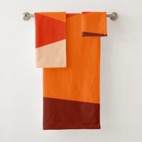 Moderner geometrischer Farbblock warmes Rotes Oran
