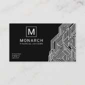 Moderner geometrischer Finanzberater Visitenkarte (Vorderseite)