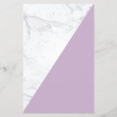 Moderner, geometrischer GoldmarmorLavendel 5.5x8.5 Flyer (Hinten)