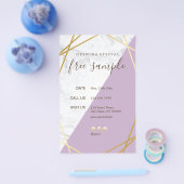 Moderner, geometrischer GoldmarmorLavendel 5.5x8.5 Flyer (Einzeln)