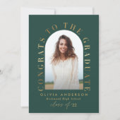 Moderner geometrischer, grüner Foto Bogen Abschlus (Vorderseite)