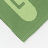 Moderner geometrischer, grüner Individuelle Name Fleecedecke (Ecke)