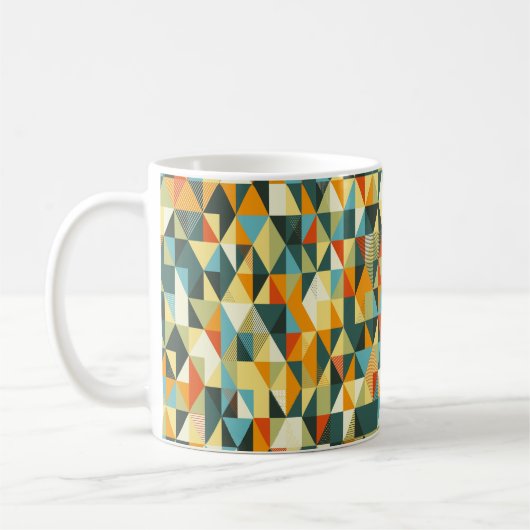 Moderner geometrischer Hintergrund. Abstraktes Fla Kaffeetasse (Links)
