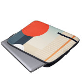 Moderner geometrischer Hintergrund Laptopschutzhülle (Vorne Knopf)
