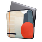 Moderner geometrischer Hintergrund Laptopschutzhülle (Vorderseite Links)