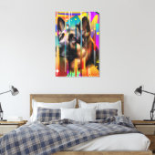 Moderner geometrischer Hund Leinwanddruck (Insitu (Schlafzimmer))