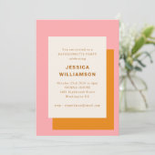 Moderner geometrischer Junggeselinnen-Abschied Ros Einladung (Stehend Vorderseite)