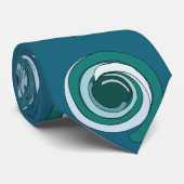 Moderner geometrischer Kreis Krawatte (Gerollt)