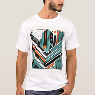 Moderner geometrischer MännerT - Shirt - kühl Abst