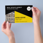 Moderner geometrischer, minimalistischer, schwarzg flyer (Handgriff)