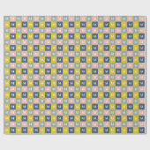 Moderner geometrischer monogramm Farbblock Geschenkpapier (Flach)