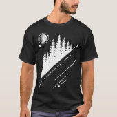 Moderner geometrischer Naturwald-Hipster Grafik T-Shirt (Vorderseite)