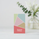 Moderner geometrischer Pastel-Berater Visitenkarte (Stehend Vorderseite)