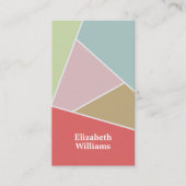 Moderner geometrischer Pastel-Berater Visitenkarte (Vorderseite)