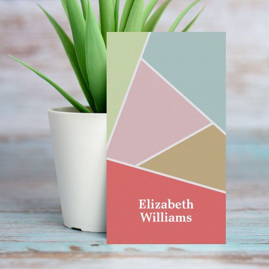 Moderner geometrischer Pastel-Berater Visitenkarte