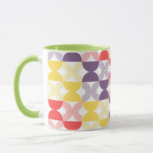 Moderner geometrischer Pop Mitte der 70er Jahre Tasse (Links)