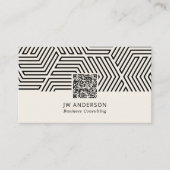 Moderner geometrischer QR-Code Visitenkarte (Vorderseite)
