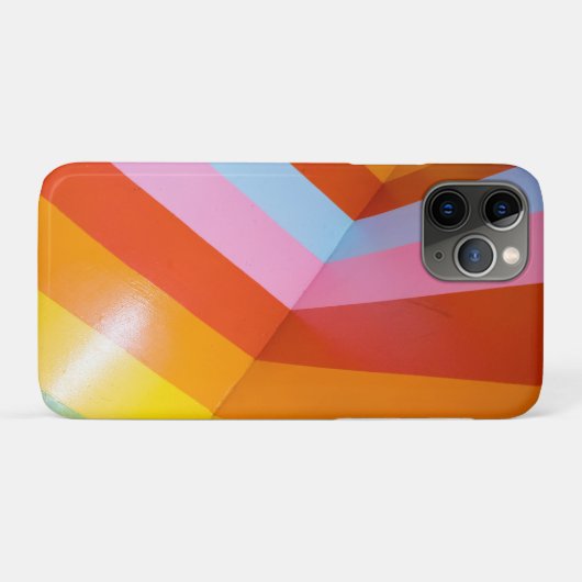 Moderner geometrischer Regenbogen-Streifen Case-Mate iPhone Hülle (Rückseite (Horizontal))
