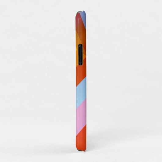 Moderner geometrischer Regenbogen-Streifen Case-Mate iPhone Hülle (Hinten/Rechts)