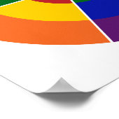 Moderner geometrischer Regenbogenmuster LGBT-Preis Poster (Ecke)