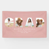 Moderner geometrischer Rosa mädchenhafte Multi-Fot Banner (Horizontal)