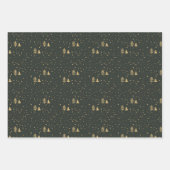 Moderner geometrischer Schwarz-weißer Weihnachtsba Geschenkpapier Set (Vorderseite 3)