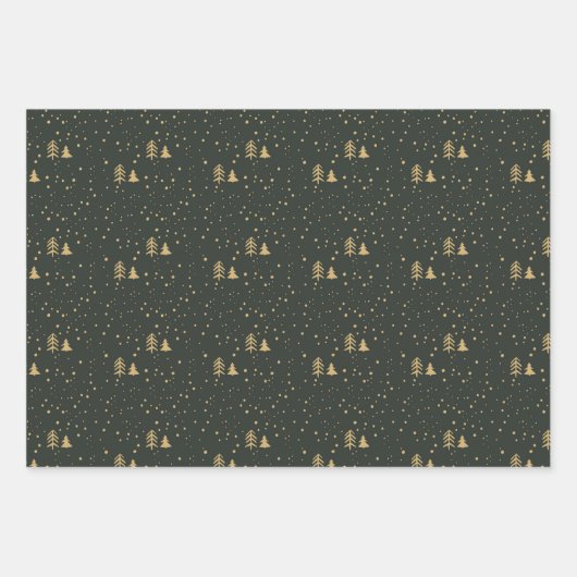 Moderner geometrischer Schwarz-weißer Weihnachtsba Geschenkpapier Set (Vorderseite 3)