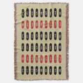 Moderner geometrischer Schwarzer Individuelle Name Decke (Vorderseite Vertikal)