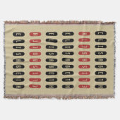 Moderner geometrischer Schwarzer Individuelle Name Decke (Vorderseite)