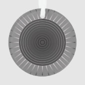 Moderner geometrischer Sonnenburst - Dunkler Hämat Ornament (Rückseite)