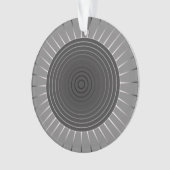 Moderner geometrischer Sonnenburst - Dunkler Hämat Ornament (Vorderseite)