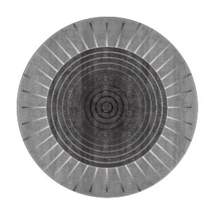 Moderner geometrischer Sonnenburst - Dunkler Hämat Schneidebrett