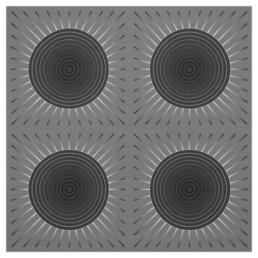 Moderner geometrischer Sonnenburst - Dunkler Hämat Stoff (Muster)
