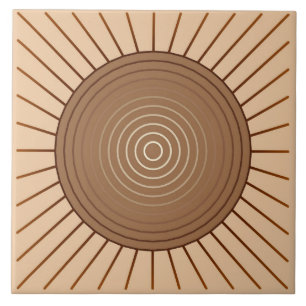 Moderner geometrischer Sonnendurchbruch - Brown Fliese