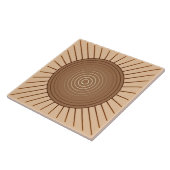 Moderner geometrischer Sonnendurchbruch - Brown Fliese (Seite)