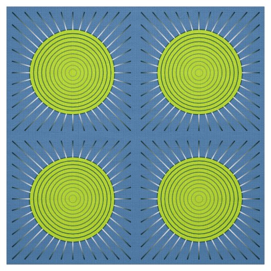 Moderner geometrischer Sonnendurchbruch - Limon Stoff (Muster)