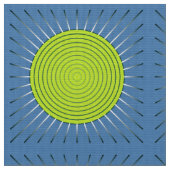 Moderner geometrischer Sonnendurchbruch - Limon Stoff (Nahaufnahme)
