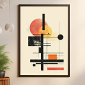 Moderner geometrischer Sonnenuntergang Mitte des J Poster